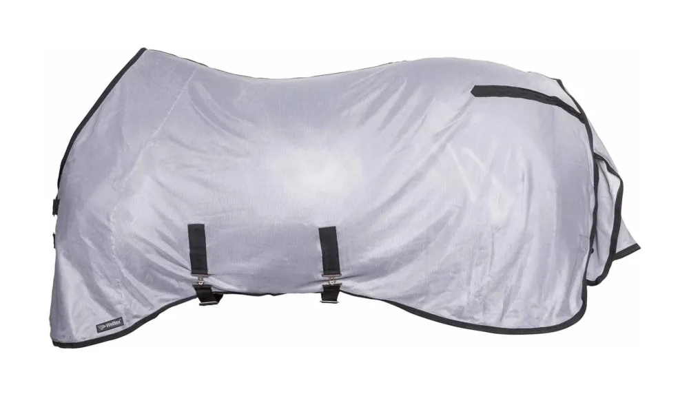 Soldes Couverture anti-mouches Back on Track Buzter avec cou - 165 cm - Argent