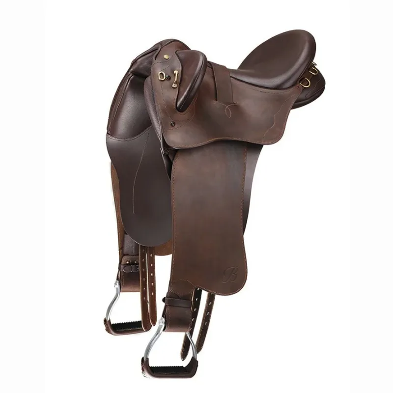 Authentique Selle Bates Kimberley Stock Cair avec Fenders - Large - Marron