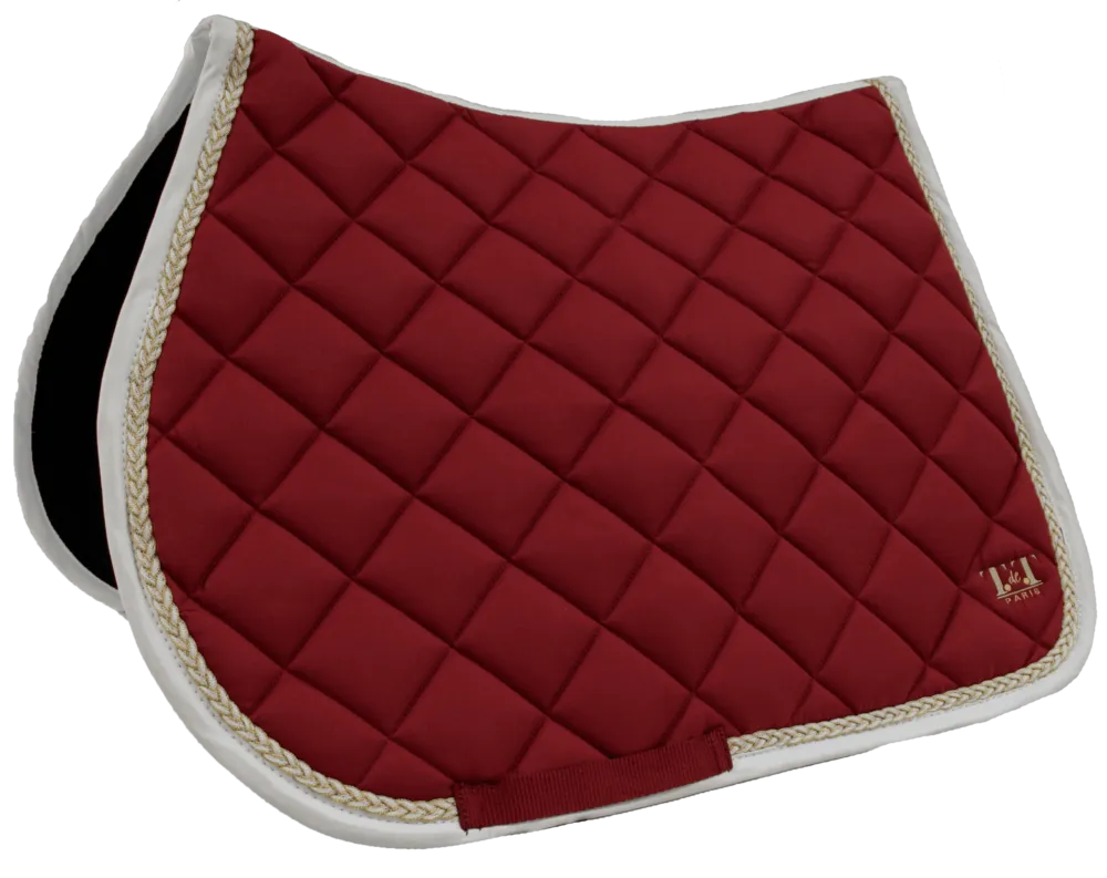 Dernire Chance Tapis de CSO Fontainebleau T de T - Bordeaux / blanc