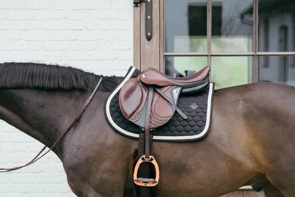 Tapis de selle Plaited Cord Jumping Kentucky - Cheval - Noir Dernier Modle