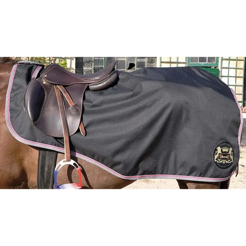 Couvre-reins impermable doubl polycoton T de T - 155 cm - Noir / gris Soldes
