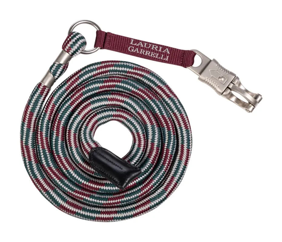 Longe Livigno avec mousqueton antipanique HKM - 180 cm - Bordeaux Offre Limite