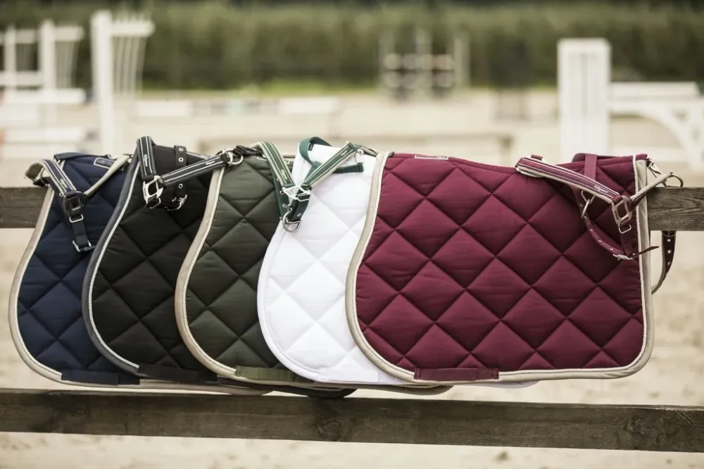 Tapis de selle Lami-Cell Elegance - Cheval dressage - Noir / gris Petit Prix