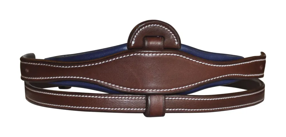 Meilleur Choix Centre de muserolle Flags & Cup plate double - Cheval - Marron