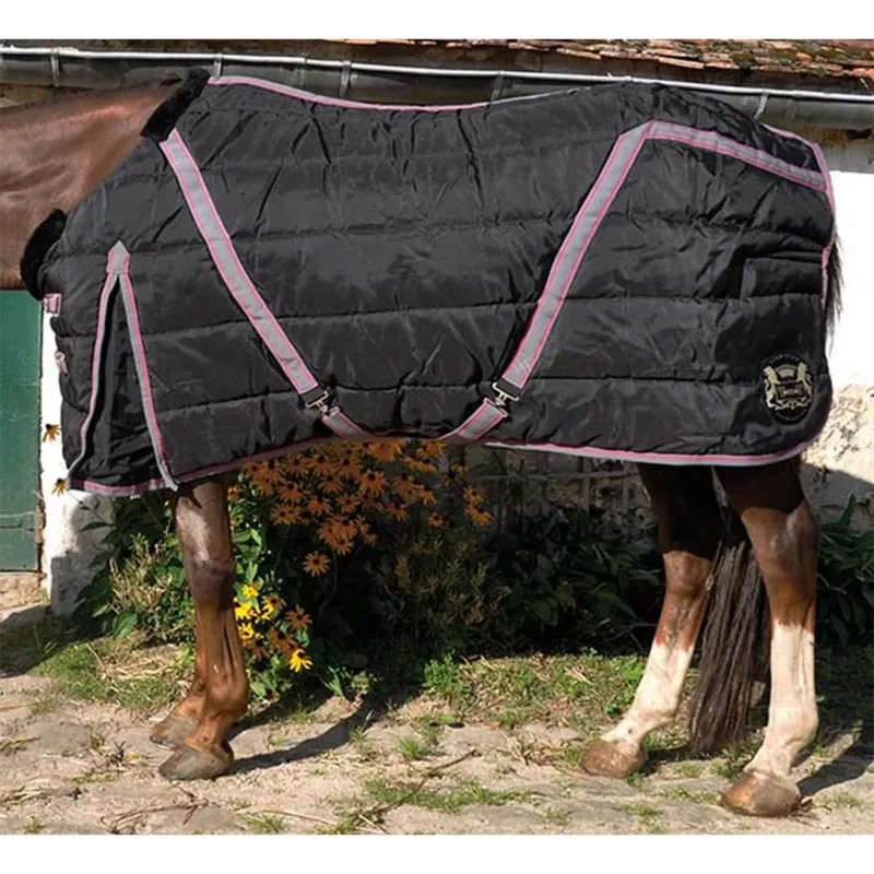 Couverture de Box Stretch Neck T de T 300g 1200D - 135 cm - Noir / gris Expdition Rapide