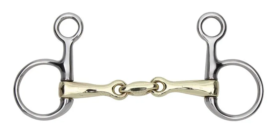 Nouveaut Mors Baucher double brisure en laiton Shires - 115 mm - Laiton