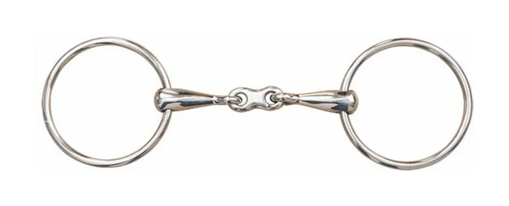 Mors 2 anneaux plein double brisure T de T - 135 mm Prix Rduit