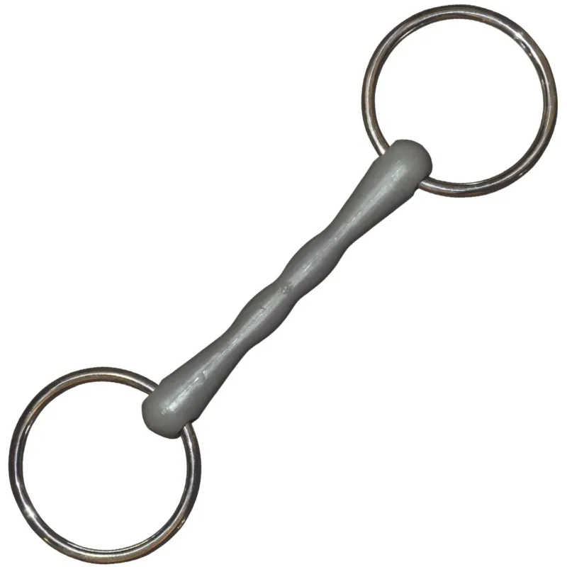 Haute Qualit Filet 2 anneaux rsine Privilege Equitation - 125 mm - Gris