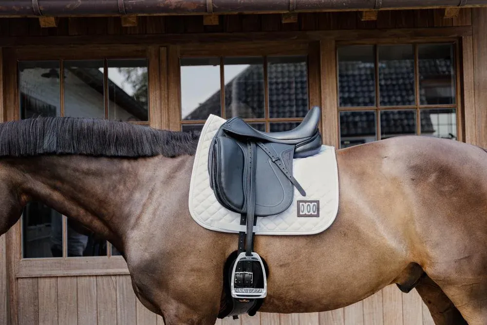 Tapis de selle de comptition 2 numros Dressage Kentucky - Cheval - Blanc Paiement Scuris