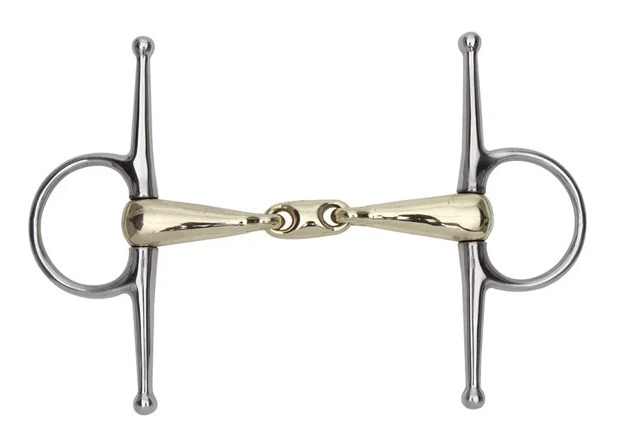 Satisfait Ou Rembours Mors aiguilles en laiton double brisure Shires - 115 mm - Laiton