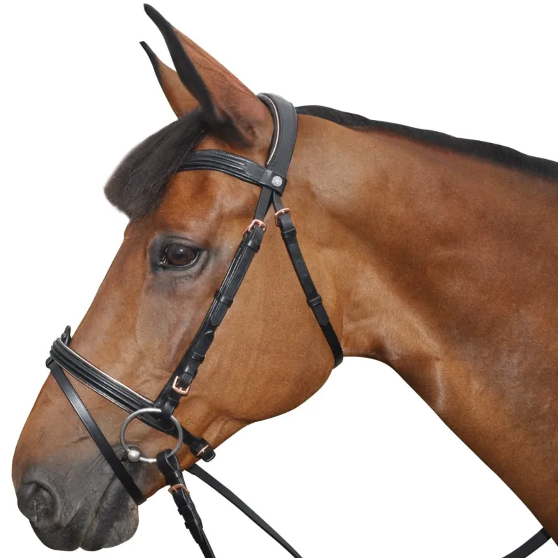 Rduction Bridon Canter ROSE GOLD - Poney - Noir