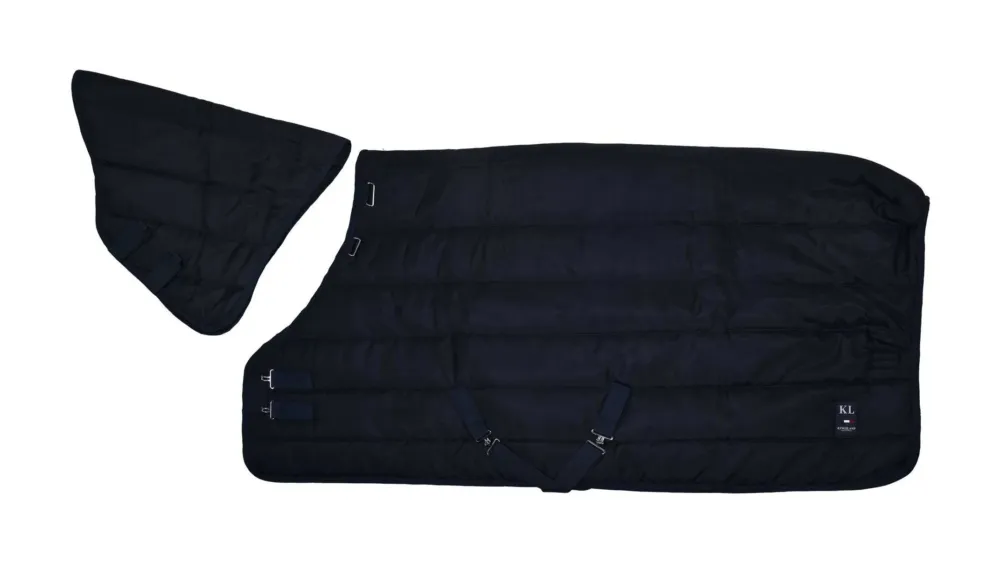 Couverture d'curie Kingsland Classic Primary avec Couvre-cou 300g - 145 cm - Marine Retour Gratuit