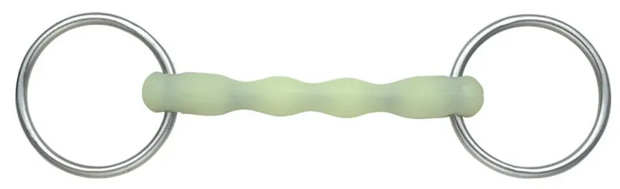 Authentique Mors anneaux droit rsine got pomme Equikind Shires - 125 mm
