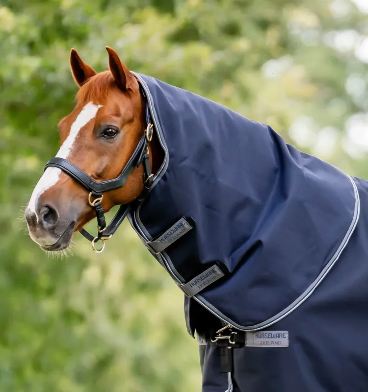 Couvre-cou Horseware 0g pour couverture Rambo Supreme - XL - Marine / orage / gris argent Offre Spciale