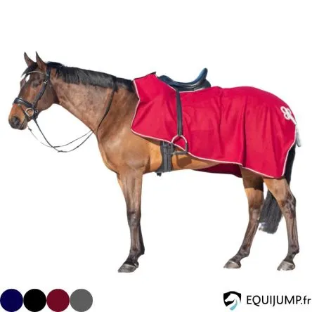 Offre Du Jour Couvre Rein Polaire avec Tresse Argente QHP - NOIR - 125CM