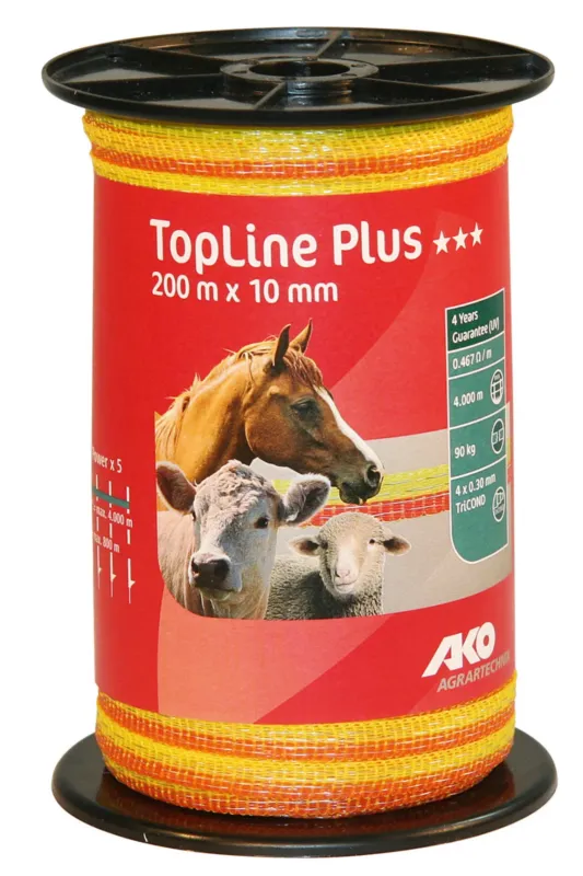 Ruban blanc / rouge TopLine Plus AKO - 400 m - Jaune / orange Acheter Direct