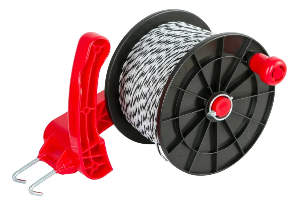 Fil de clture sur enrouleur AKO - 300 m - Blanc / noir Offre Limite