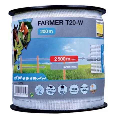 Pas Cher Ruban Farmer Horizont - Blanc