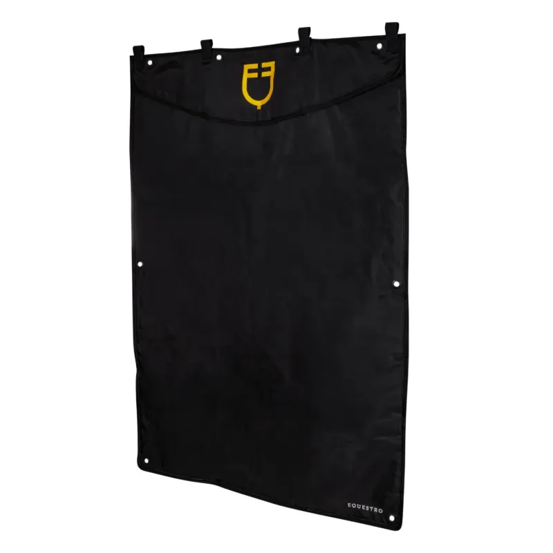 Satisfait Ou Rembours Tenture de box long avec logo brod Equestro - Noir