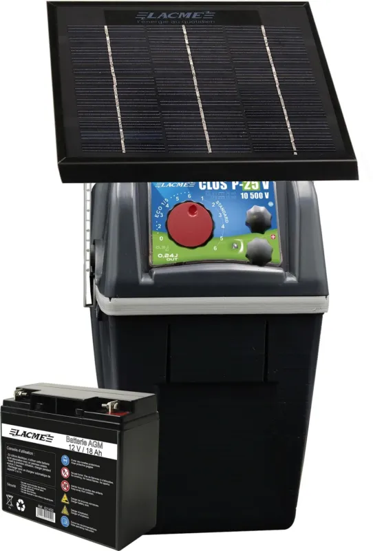 Electrificateur Clos P25V Solaire 3W Lacm Commande En Gros