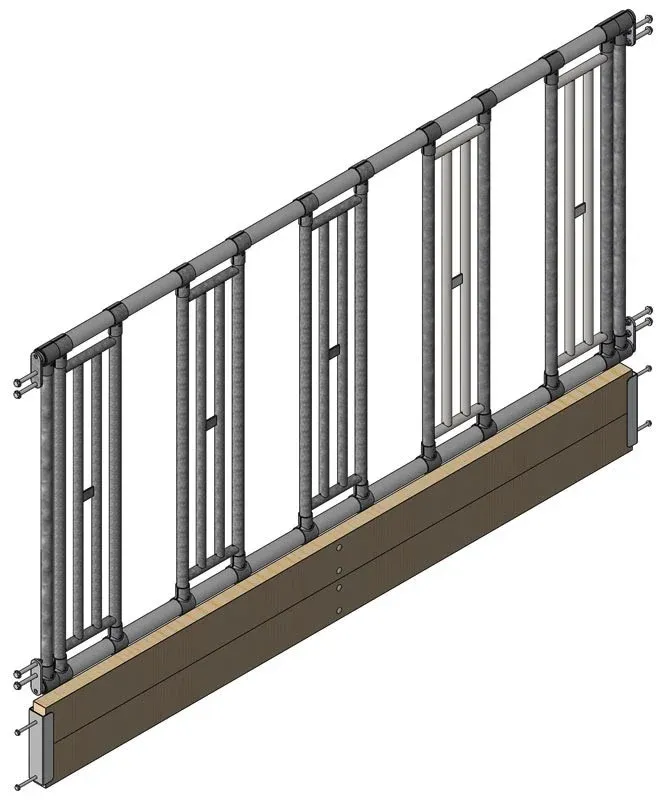 Prix Bas Sparation affouragement pour extension abri simple pente La Ge - 4 m