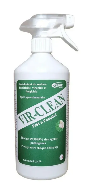 Dsinfectant surface Rekor Vir Clean prt l'emploi - 1 L Acheter Direct