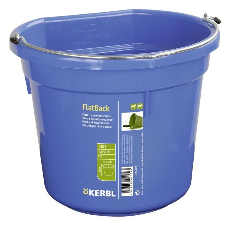 Seau Flatback Kerbl - Bleu Retour Gratuit