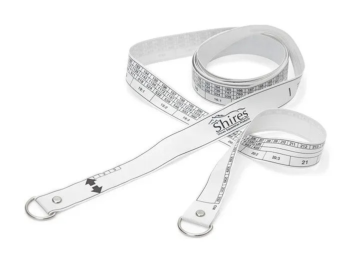 Bande de mesure cheval et poney Shires - Blanc Promotion