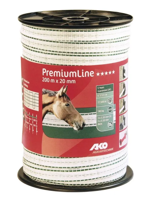 Authentique Ruban de clture PremiumLine AKO 200 m