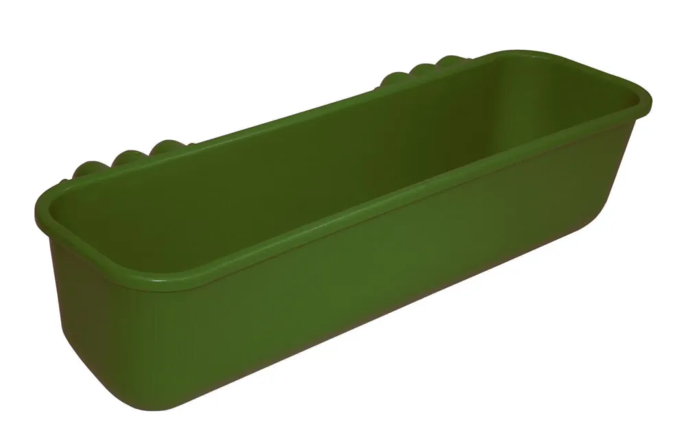 Top Vente Mangeoire longue suspendre 42l 100cm plastique verte Kerbl