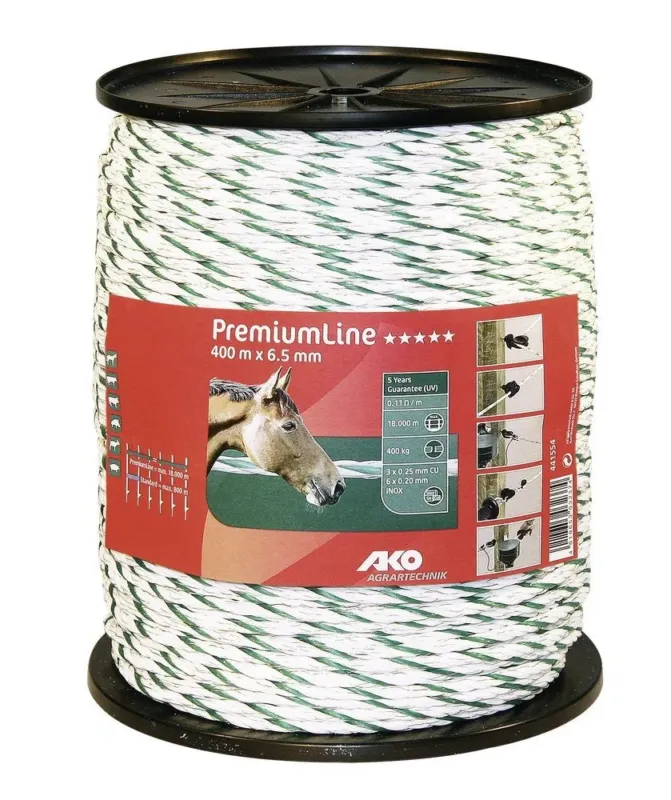 Cordelette PremiumLine AKO - 200 m - Blanc / vert Achetez Aujourdhui