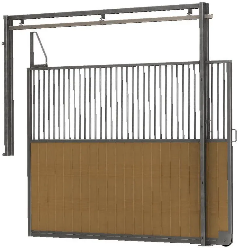 Sparation de box coulissante barraude et soubassement bois 3,5 m La Ge Pas Cher