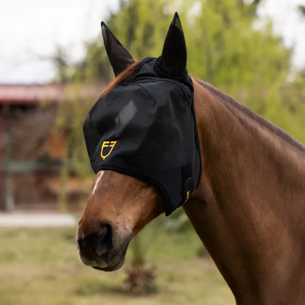Offre Limite Masque anti-mouches avec logo frontal EQUESTRO – Large
