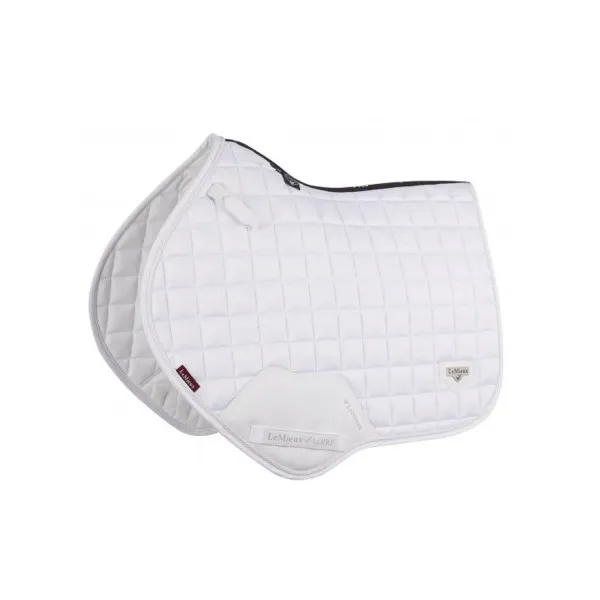 Tapis de selle Lemieux Loire Classic Satin Close Contact Carr Blanc Dernier Modle