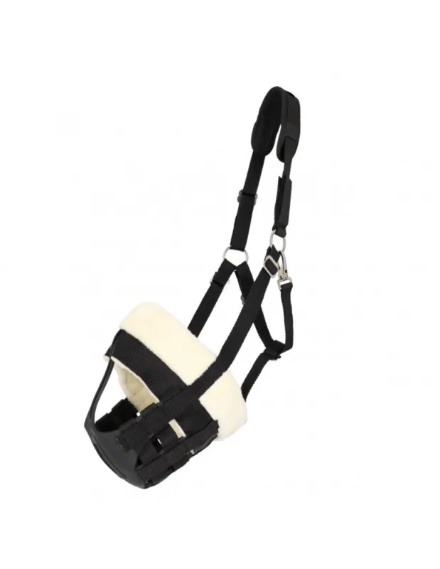 Panier muselire nylon QHP mouton - Noir - Shetland Achat Immdiat