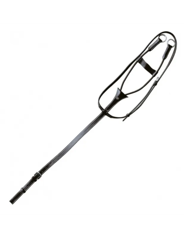 Martingale cuir lastique F&C - Havane - Cheval/Full Prix Cass