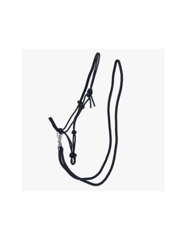 Licol en corde QHP Color avec rnes - Bleu marine - Poney Commande En Gros