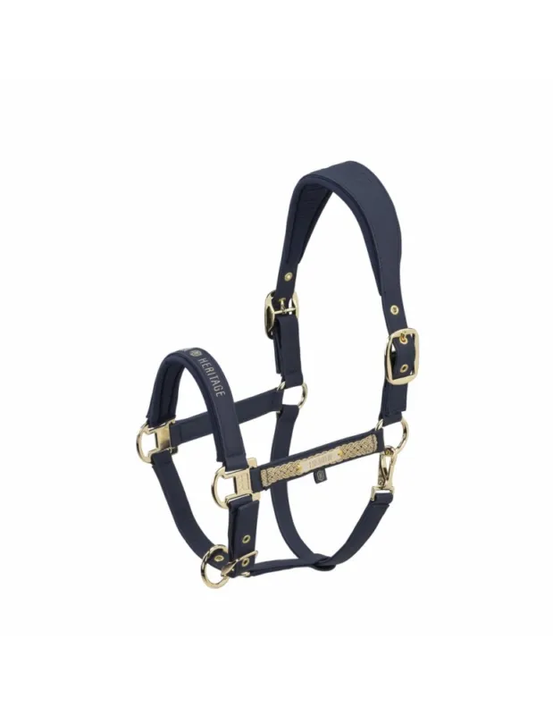Licol ESKADRON Heritage 25 "Leather" - Bleu marine - Cob/Cheval Paiement Scuris