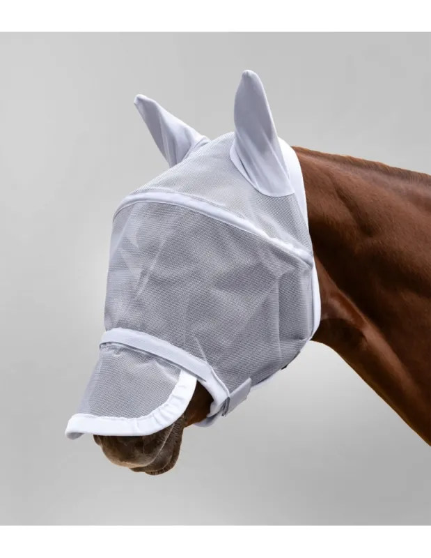 Livraison Express Masque anti mouches arceau WALDHAUSEN "Premium" - Gris - Pur-sang/Cob