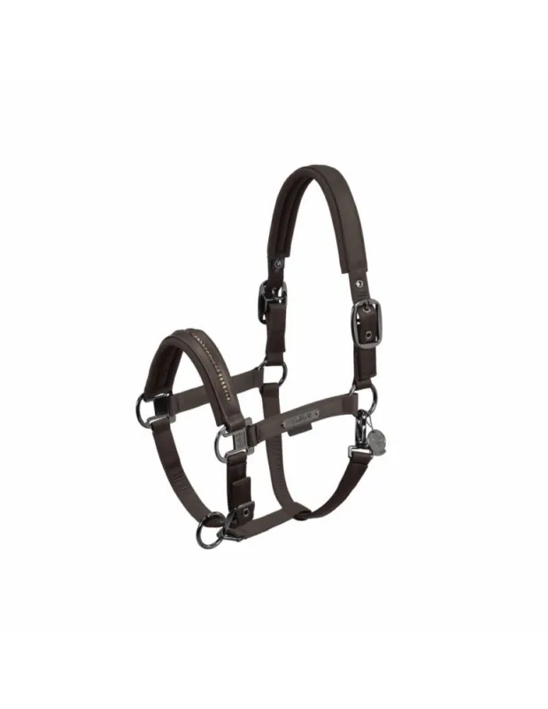 Bon Plan Licol ESKADRON "LEATHER PLATINUM 24" - Bleu marine - Cheval/Full